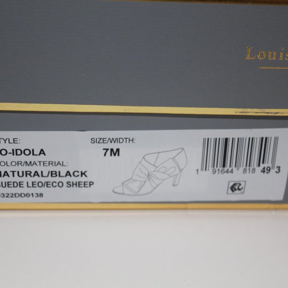 Louise et Cie Lo Idola Open Toe Bootie Heeled Boot Leopard Women Shoe 7 NEW FLAW - Picture 12 of 13